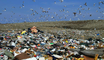 A typical landfill site
