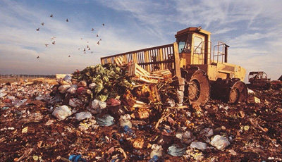 A typical landfill site